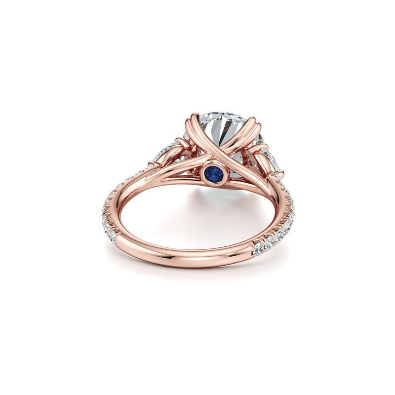 Elle Pear Three Stone Lab Diamond Engagement Ring image 13