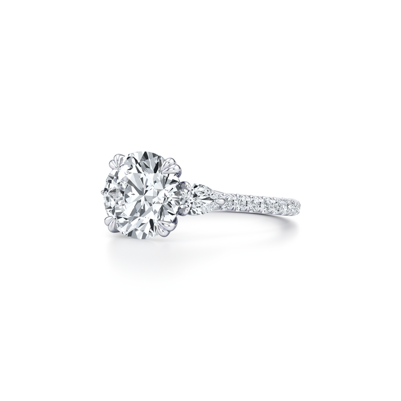 Elle Pear Three Stone Lab Diamond Engagement Ring image 17