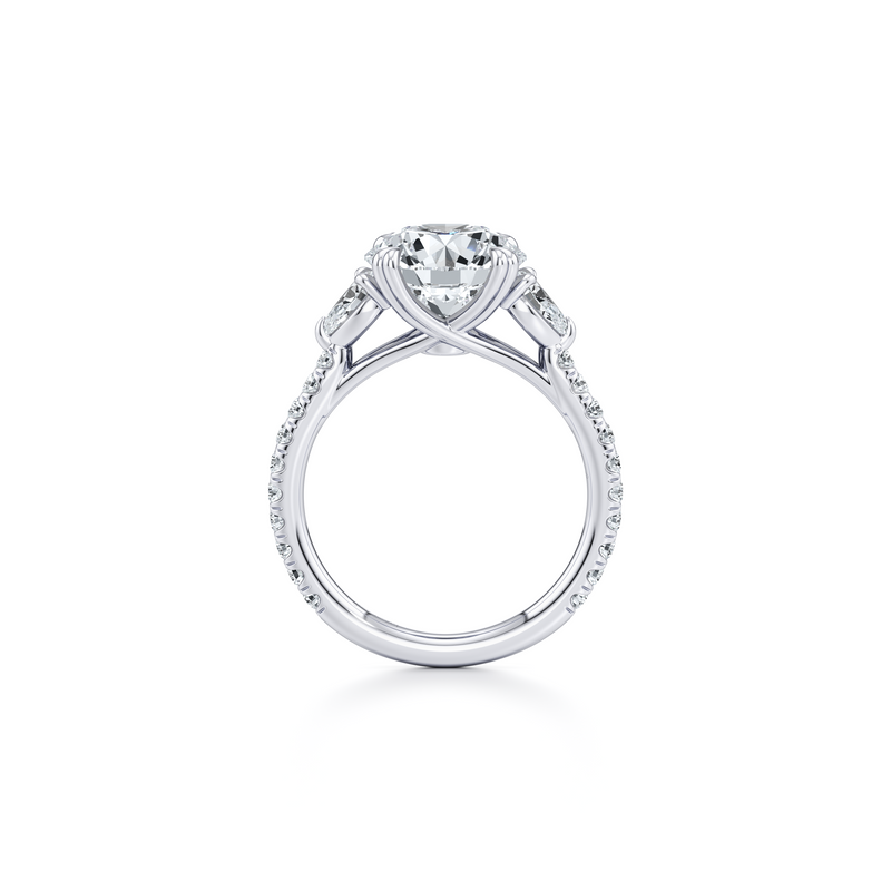 Elle Pear Three Stone Lab Diamond Engagement Ring image 19