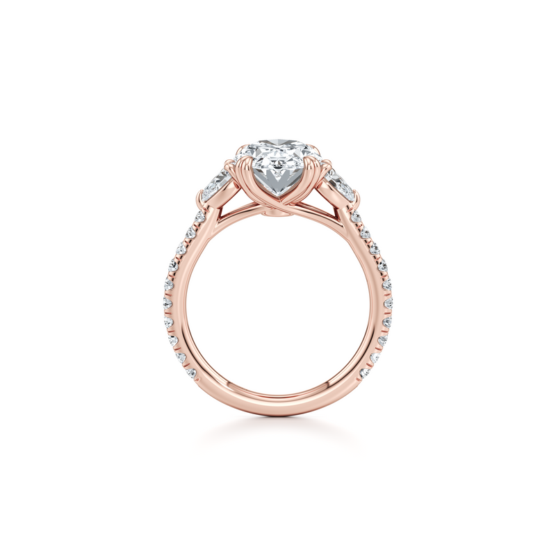 Elle Pear Three Stone Lab Diamond Engagement Ring image 34