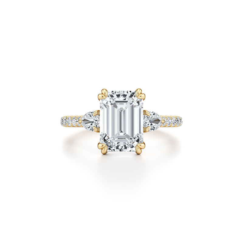 Elle Pear Three Stone Lab Diamond Engagement Ring image 66