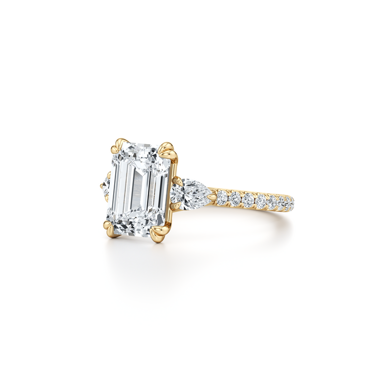 Elle Pear Three Stone Lab Diamond Engagement Ring image 67