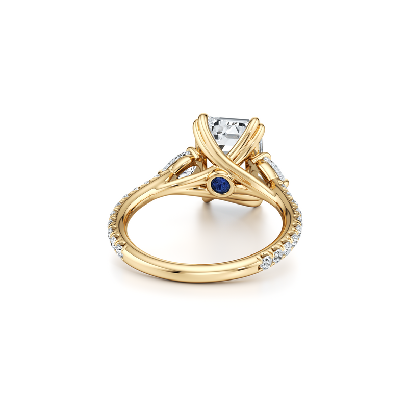 Elle Pear Three Stone Lab Diamond Engagement Ring image 68