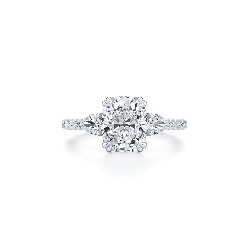 Elle Pear Three Stone Lab Diamond Engagement Ring image 41