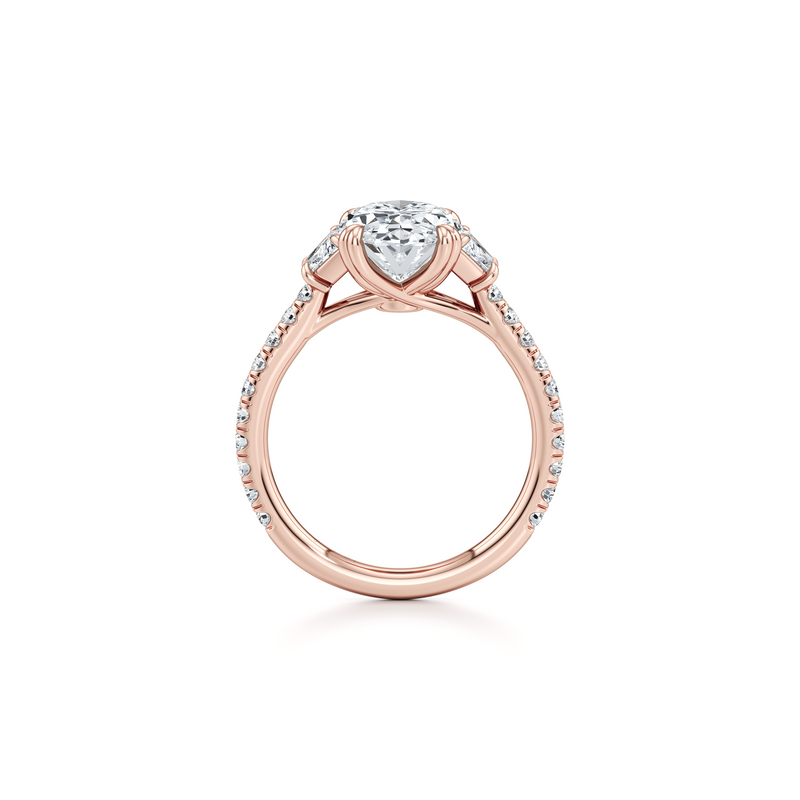 Elle Trapezoid Three Stone Lab Diamond Engagement Ring image 34