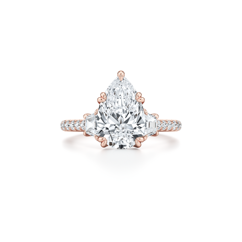 Elle Trapezoid Three Stone Lab Diamond Engagement Ring image 111