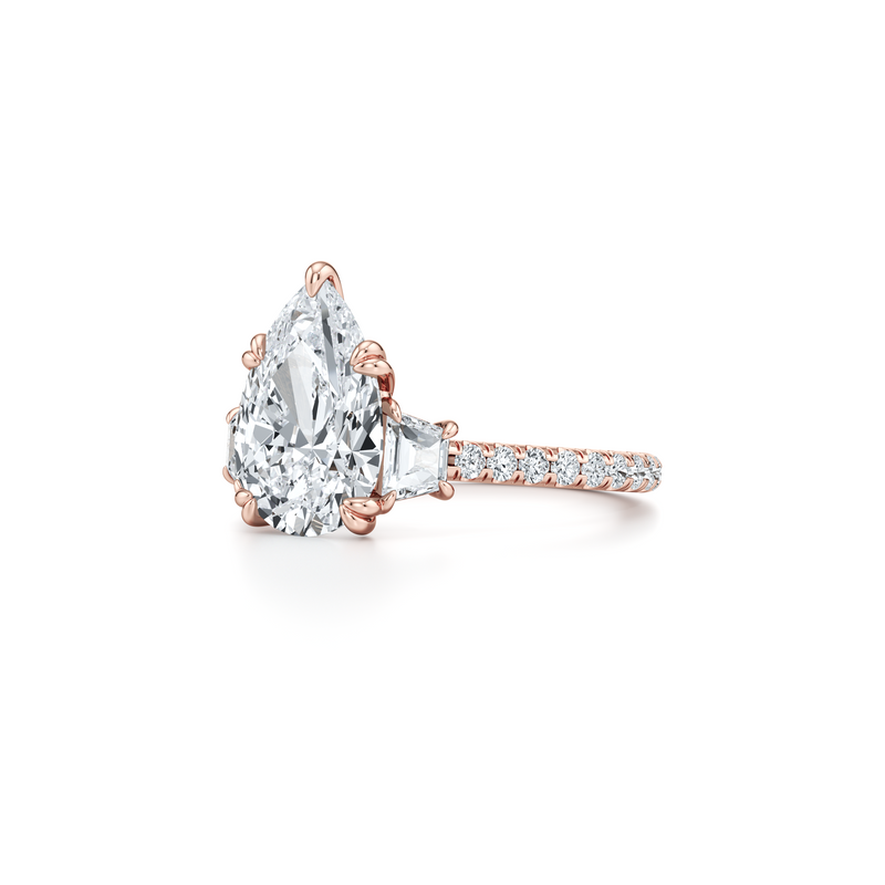 Elle Trapezoid Three Stone Lab Diamond Engagement Ring image 112