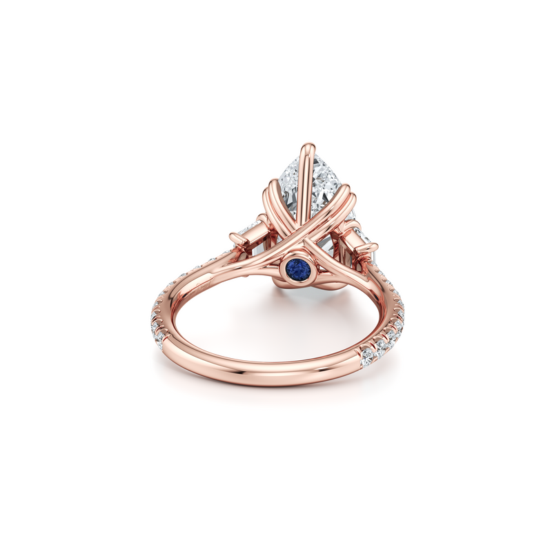Elle Trapezoid Three Stone Lab Diamond Engagement Ring image 113