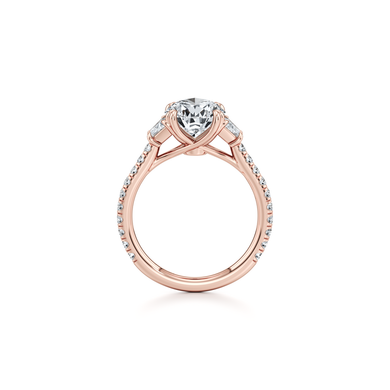 Elle Trapezoid Three Stone Lab Diamond Engagement Ring image 114
