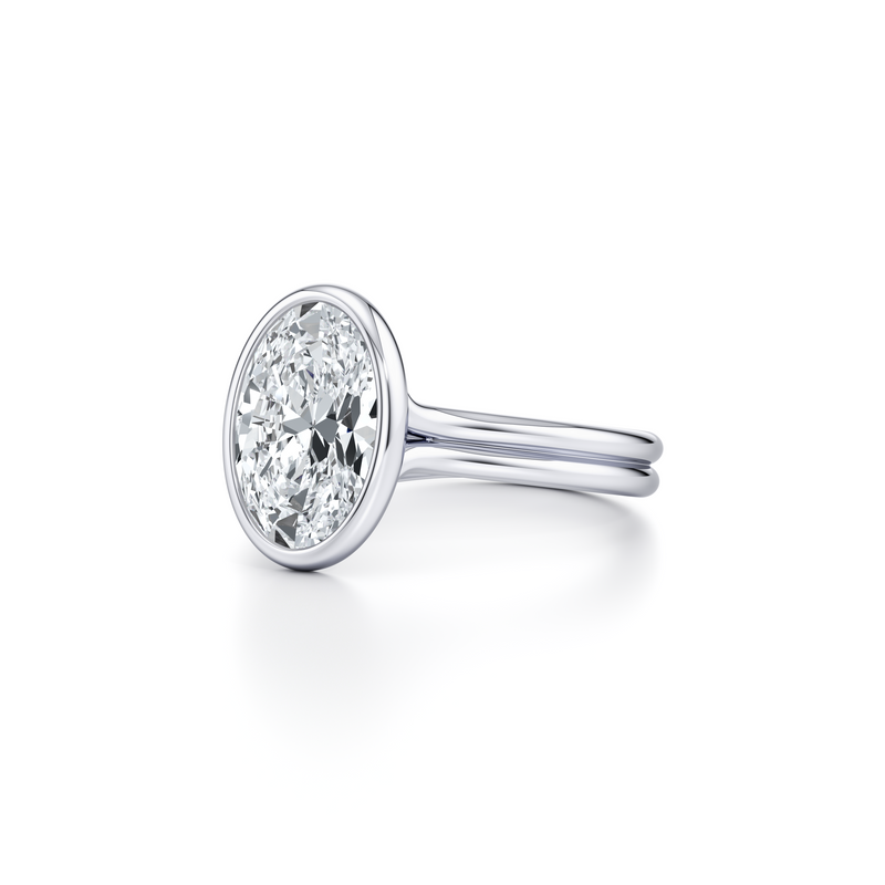 Elle Bezel Solitaire Lab Diamond Engagement Ring image 22