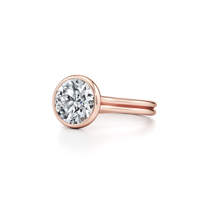 Elle Bezel Solitaire Lab Diamond Engagement Ring image 12