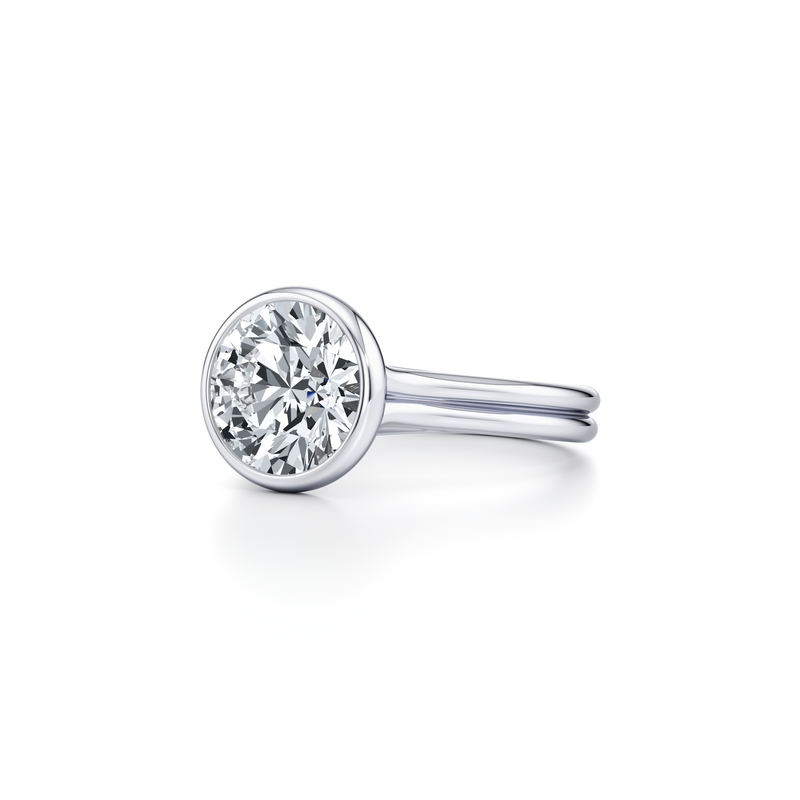 Elle Bezel Solitaire Lab Diamond Engagement Ring image 2