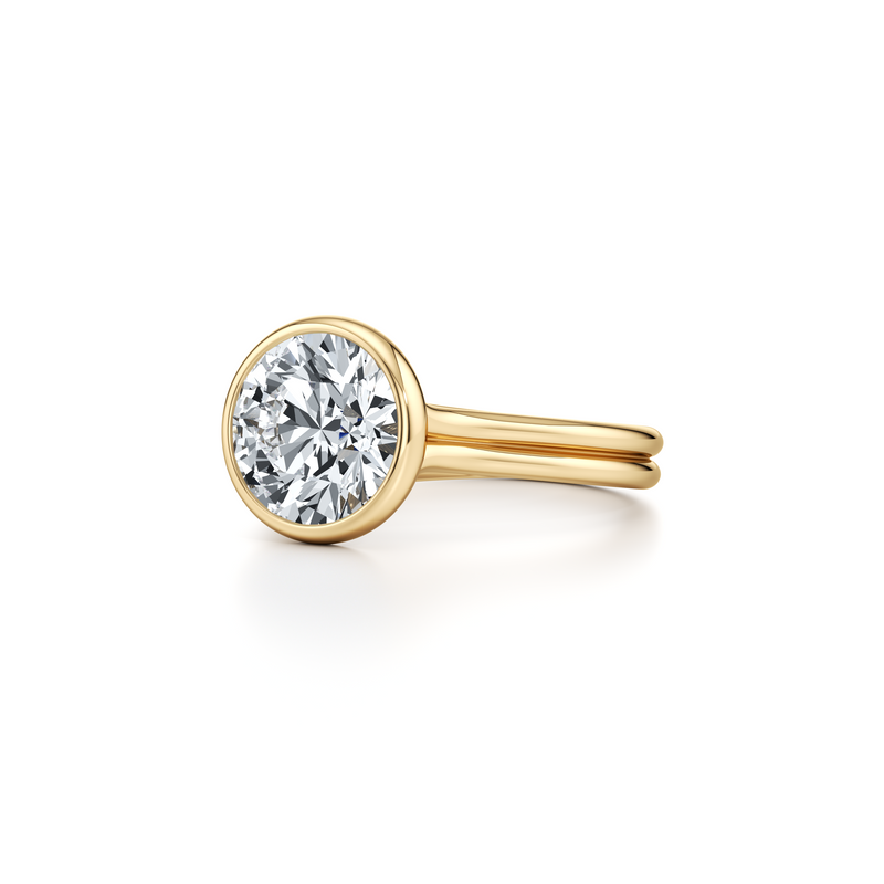 Elle Bezel Solitaire Lab Diamond Engagement Ring image 7
