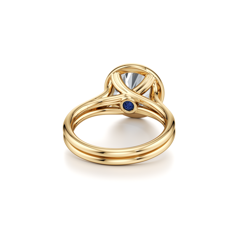 Elle Bezel Solitaire Lab Diamond Engagement Ring image 9