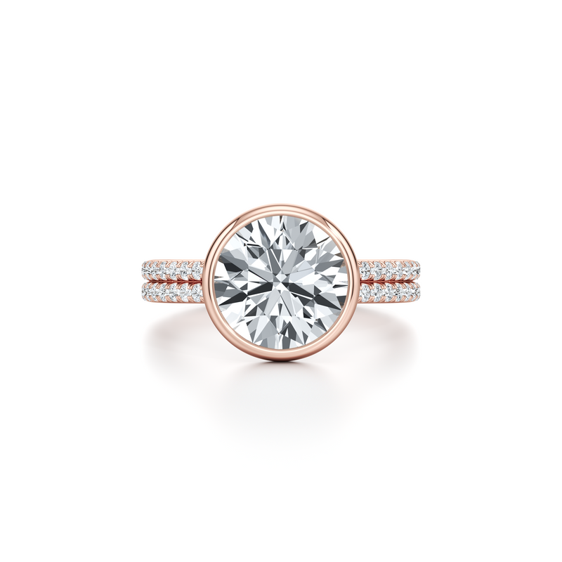 Elle Bezel Solitaire Lab Diamond Engagement Ring image 11