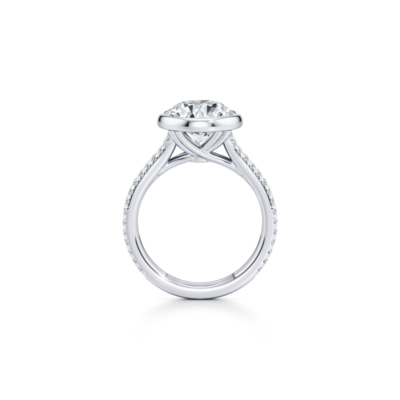 Elle Bezel Solitaire Lab Diamond Engagement Ring image 3