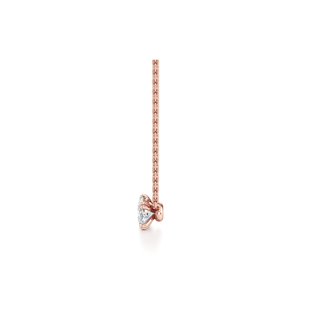 Elle Oval Pendant 18k Rose Gold 1 CTW Front View
