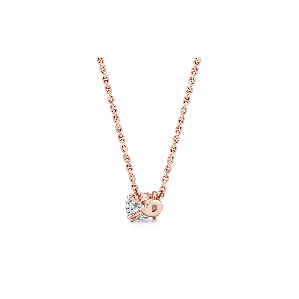 Elle Oval Pendant 18k Rose Gold 1 CTW Front View