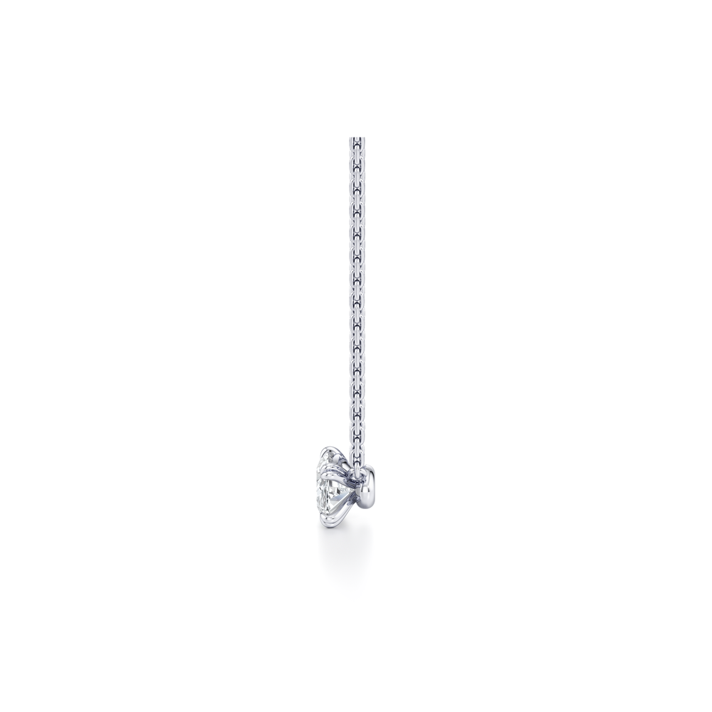 Elle Oval Pendant Platinum 1 CTW Front View