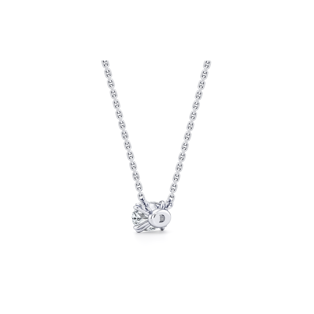 Elle Oval Pendant 18k White Gold 1 CTW Front View