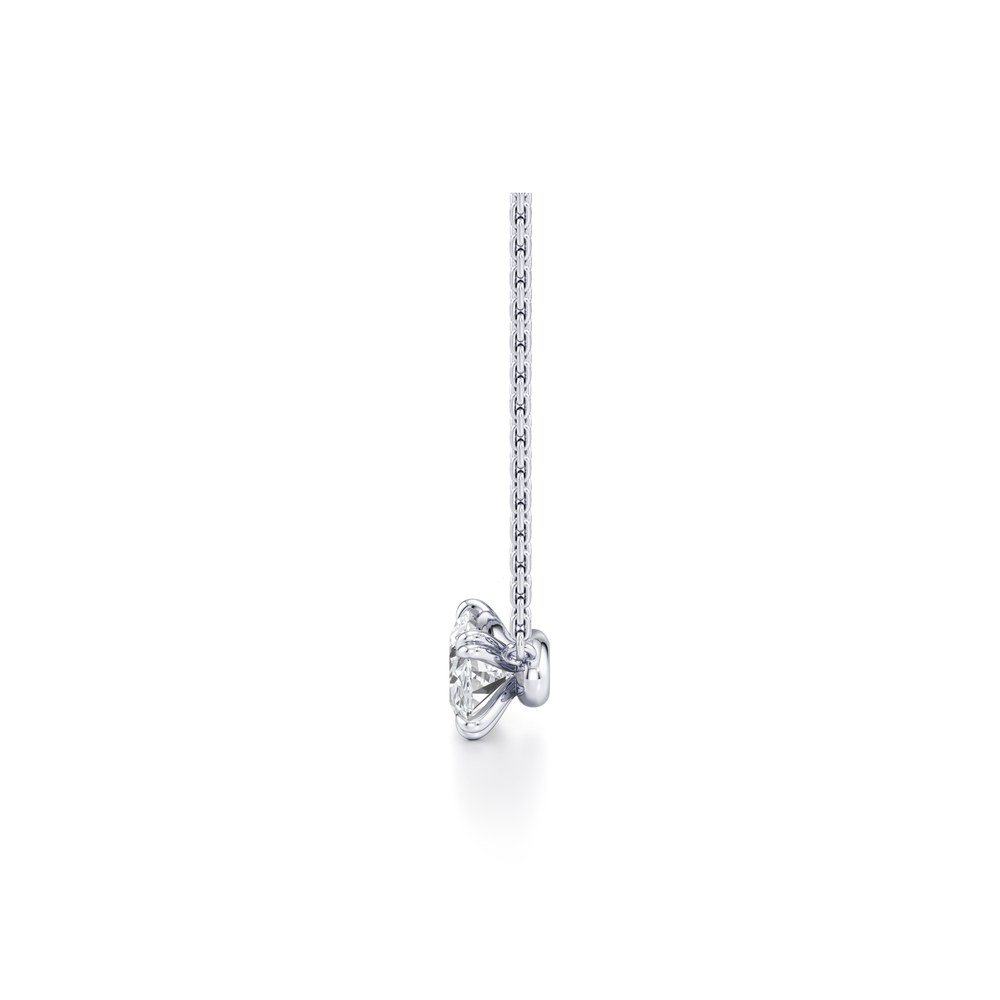 Elle Oval Pendant Platinum 1.5 CTW Front View