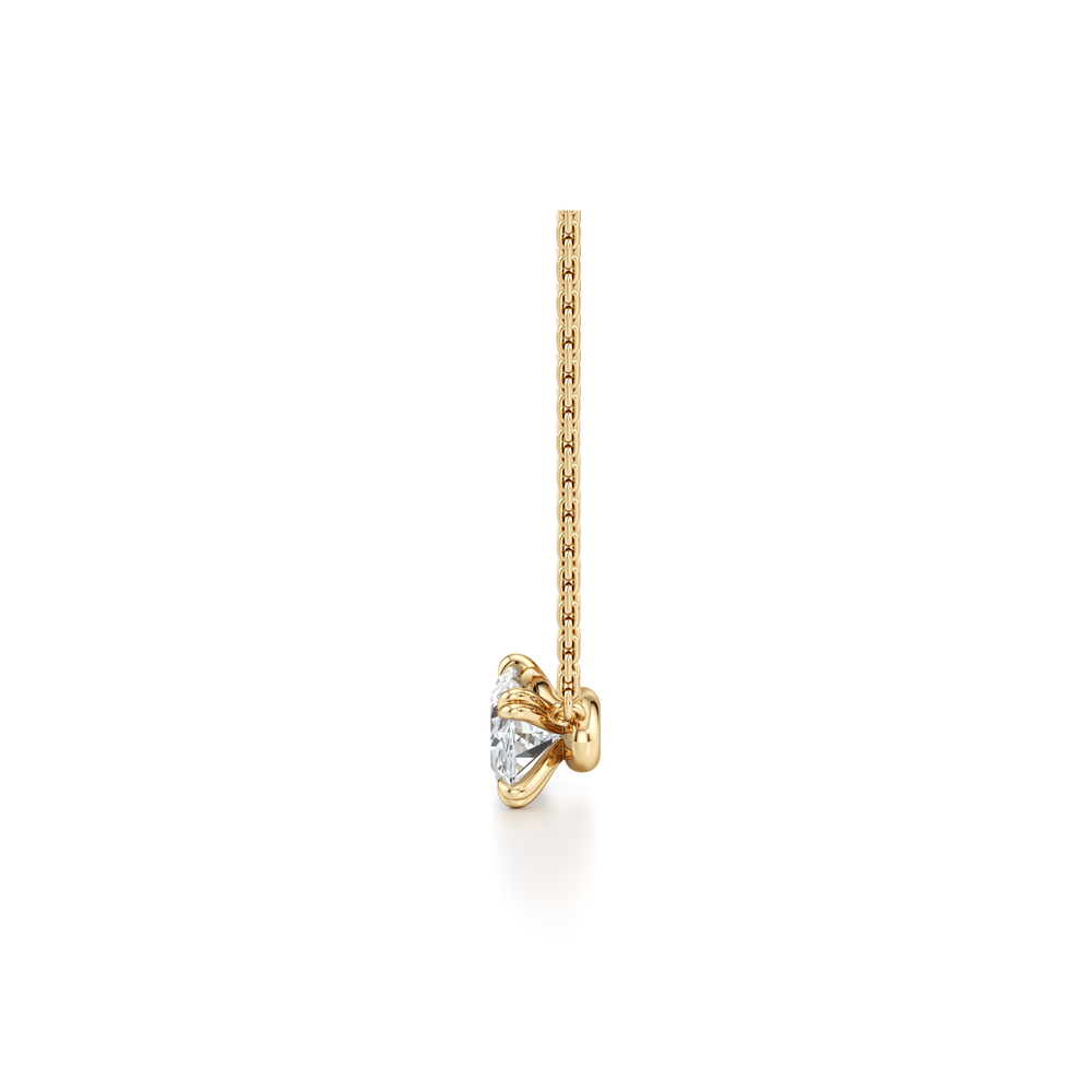 Elle Oval Pendant 18k Yellow Gold 1.5 CTW Front View