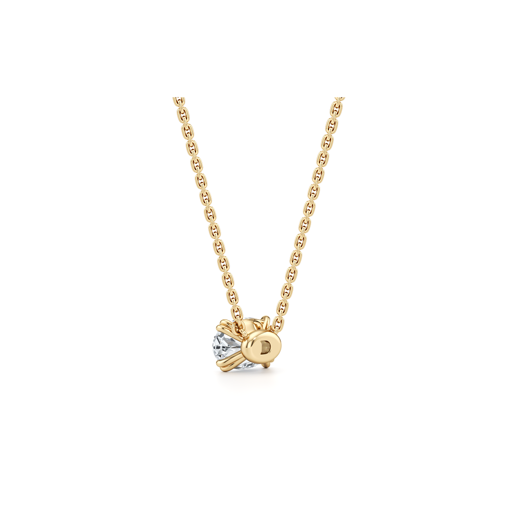 Elle Oval Pendant 18k Yellow Gold 1.5 CTW Front View