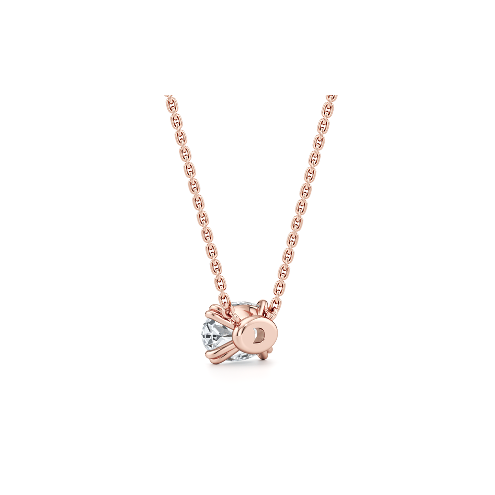 Elle Oval Pendant 18k Rose Gold 2 CTW Front View