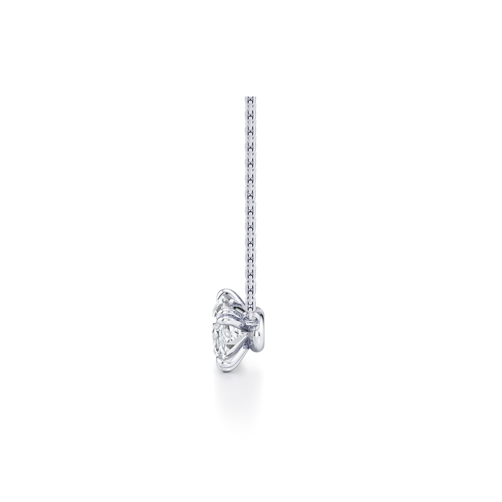 Elle Oval Pendant Platinum 2 CTW Front View