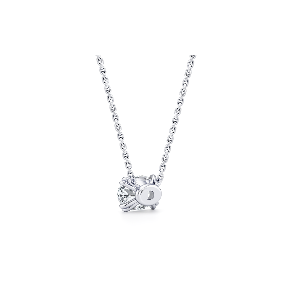 Elle Oval Pendant Platinum 2 CTW Front View