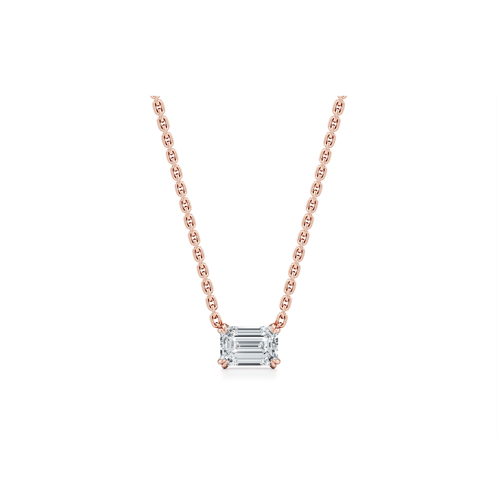 Elle Lab Diamond Emerald Pendant image 7