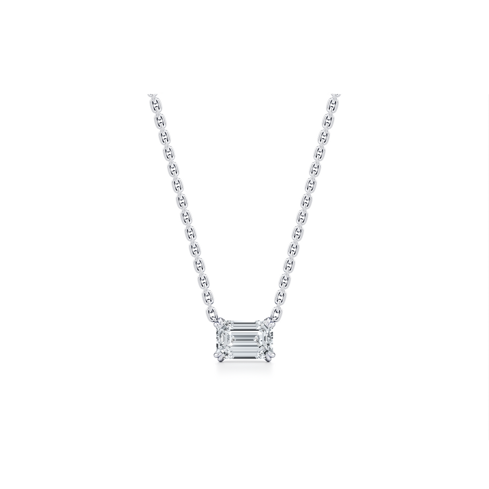 Elle Lab Diamond Emerald Pendant image 1