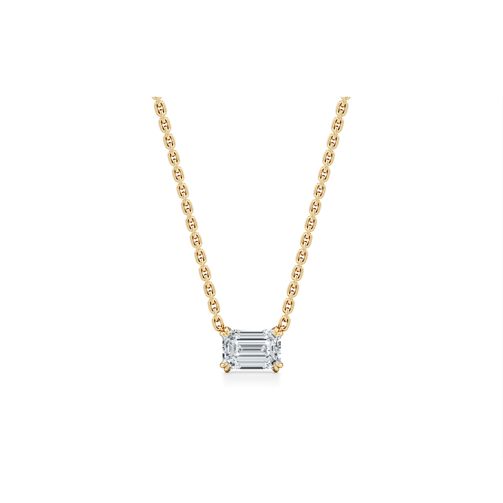 Elle Lab Diamond Emerald Pendant image 4