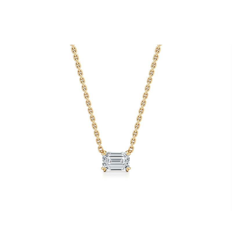 Elle Lab Diamond Emerald Pendant image 4