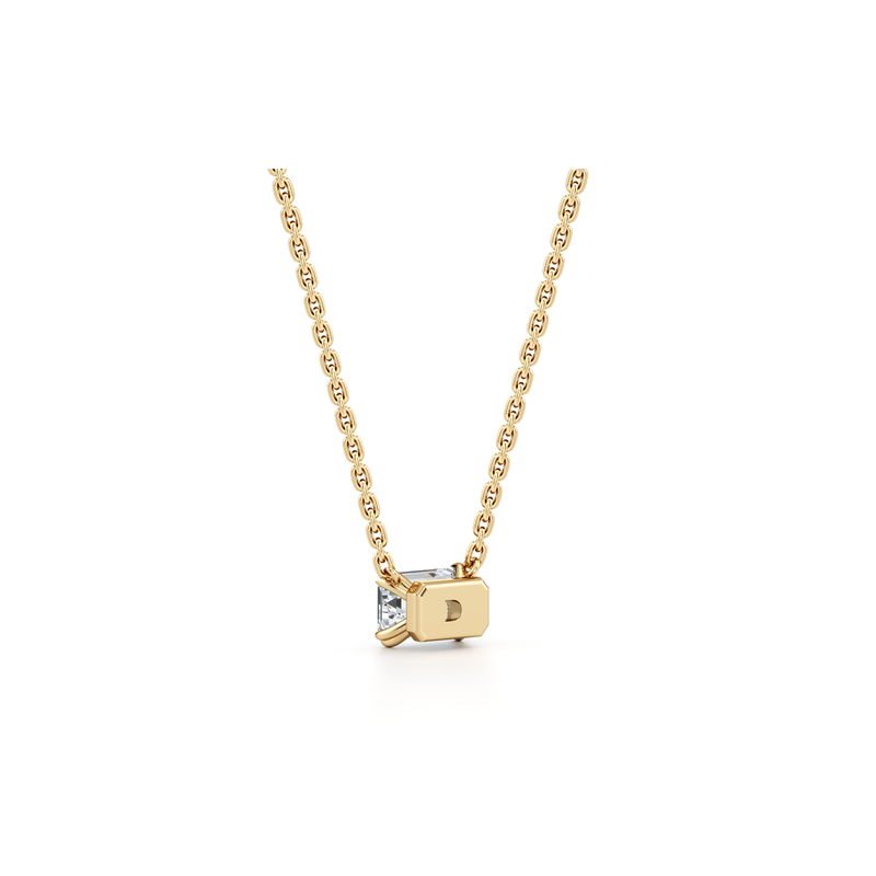 Elle Lab Diamond Emerald Pendant image 6