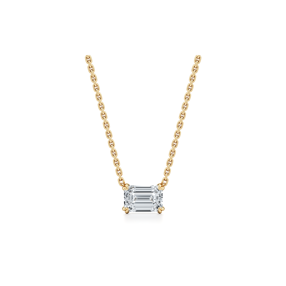 Elle Lab Diamond Emerald Pendant image 16
