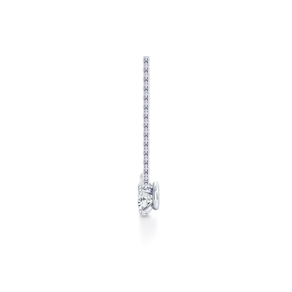 Elle Pear Pendant 18k White Gold 1 CTW Front View