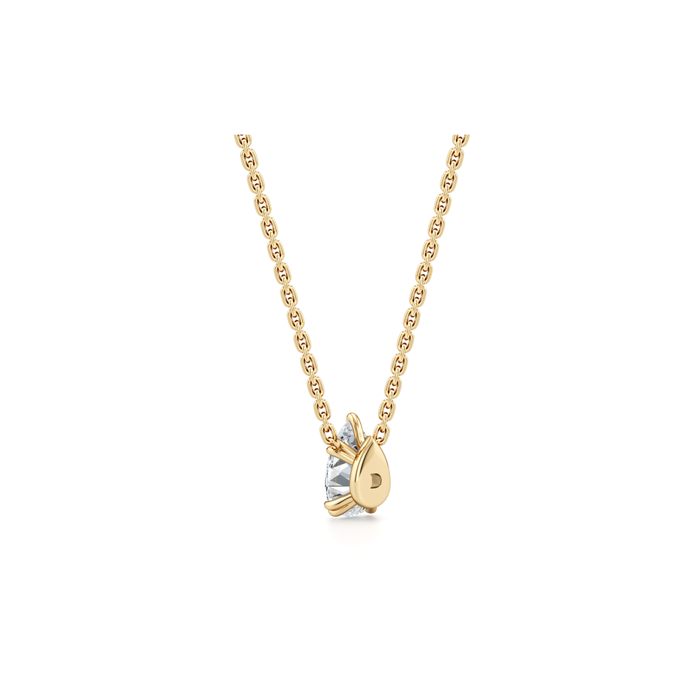 Elle Pear Pendant 18k Yellow Gold 1 CTW Front View