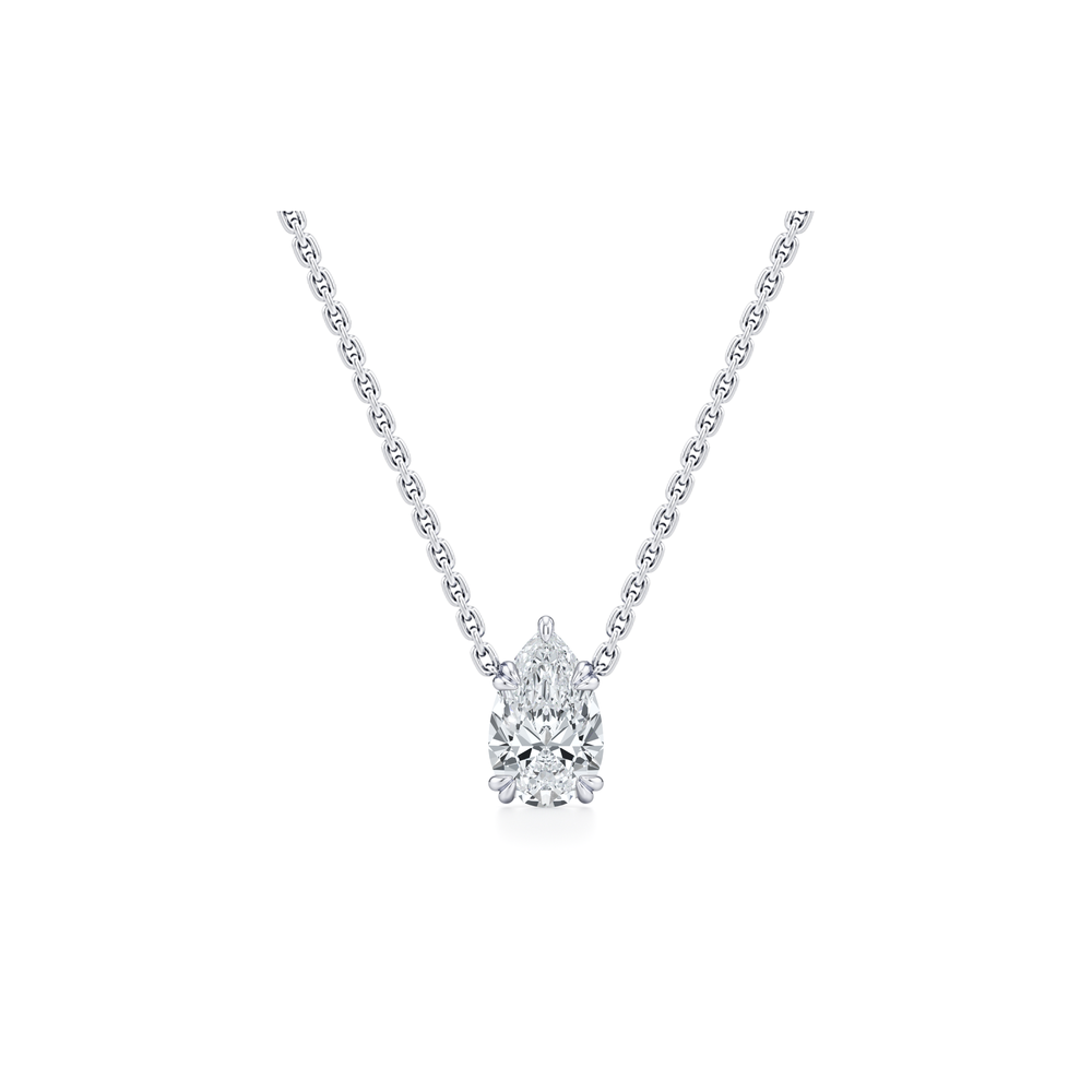 Elle Pear Pendant 1.5 CTW Front View