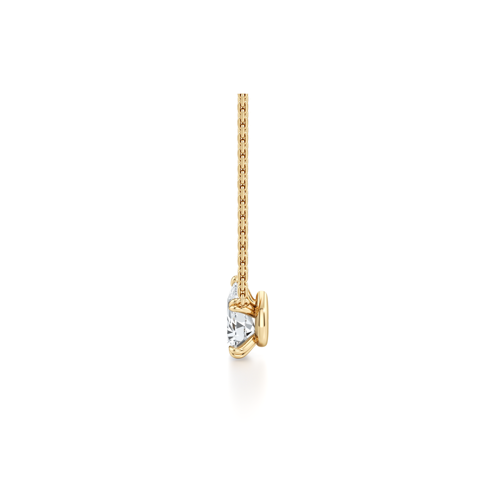 Elle Pear Pendant 18k Yellow Gold 1.5 CTW Front View