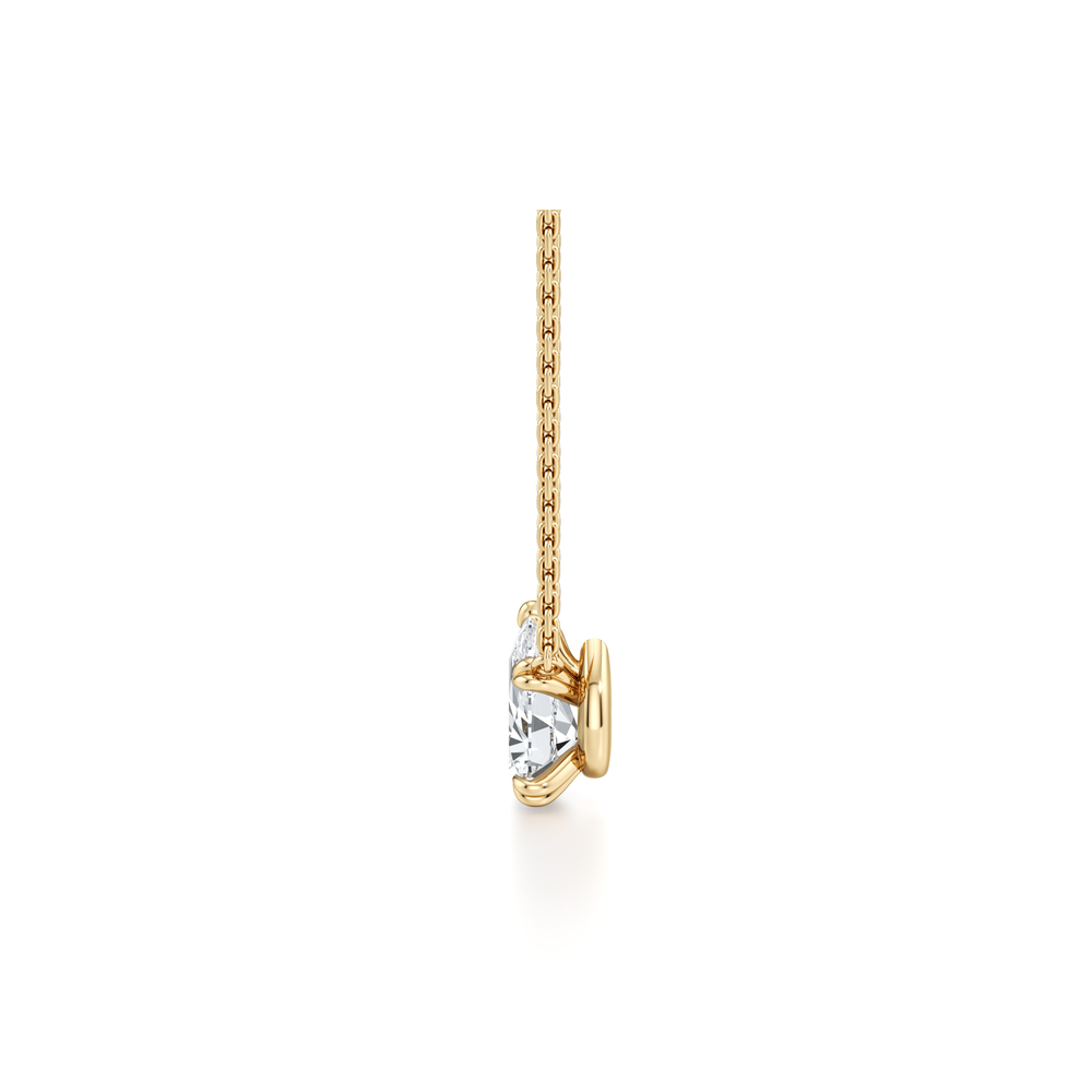 Elle Pear Pendant 18k Yellow Gold 2 CTW Front View