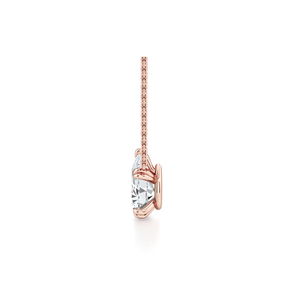 Elle Pear Pendant 18k Rose Gold 4 CTW Front View