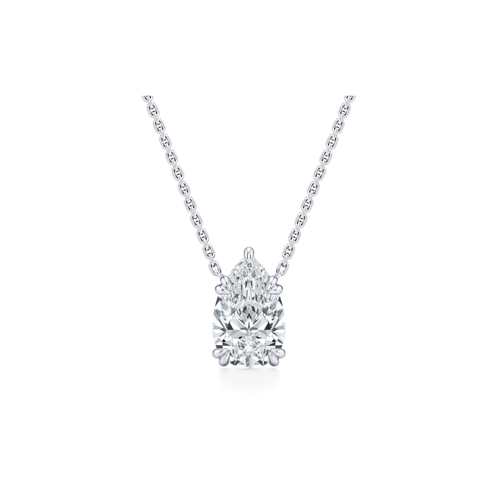 Elle Pear Pendant 4 CTW Front View