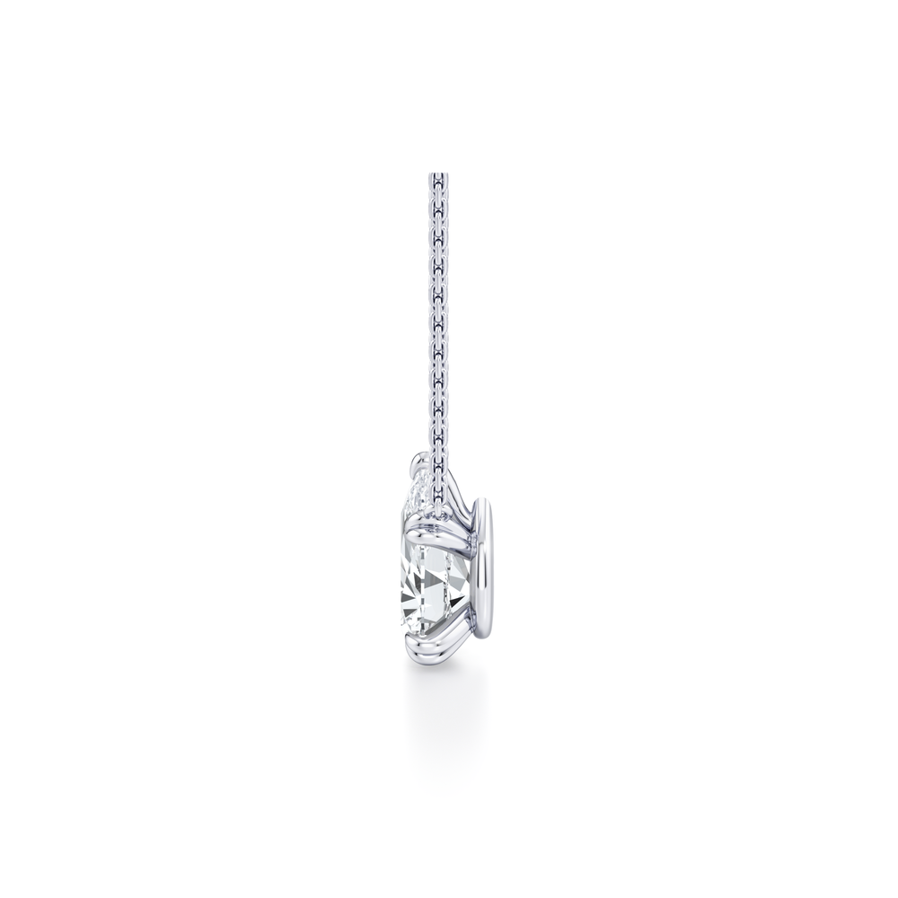 Elle Pear Pendant 4 CTW Front View