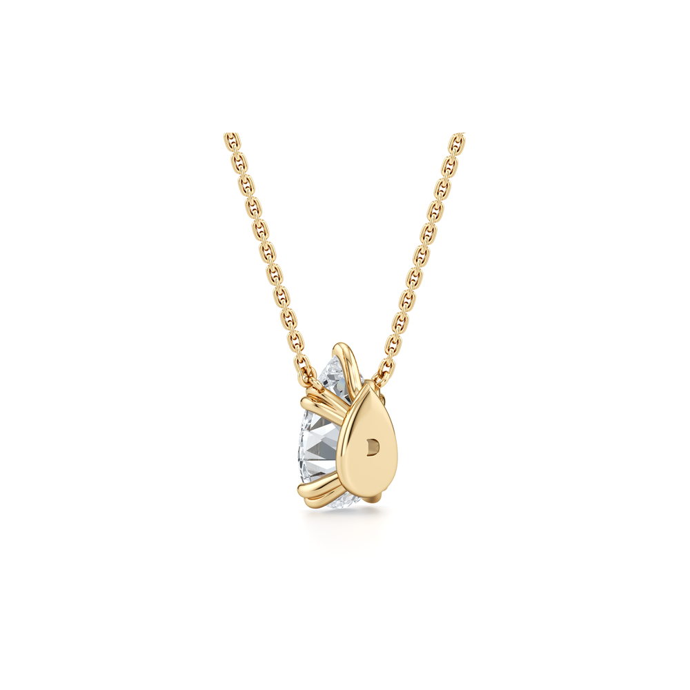 Elle Pear Pendant 18k Yellow Gold 4 CTW Front View