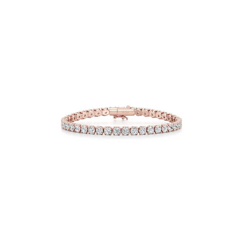 Elle Round Brilliant Lab Diamond Tennis Bracelet image 11