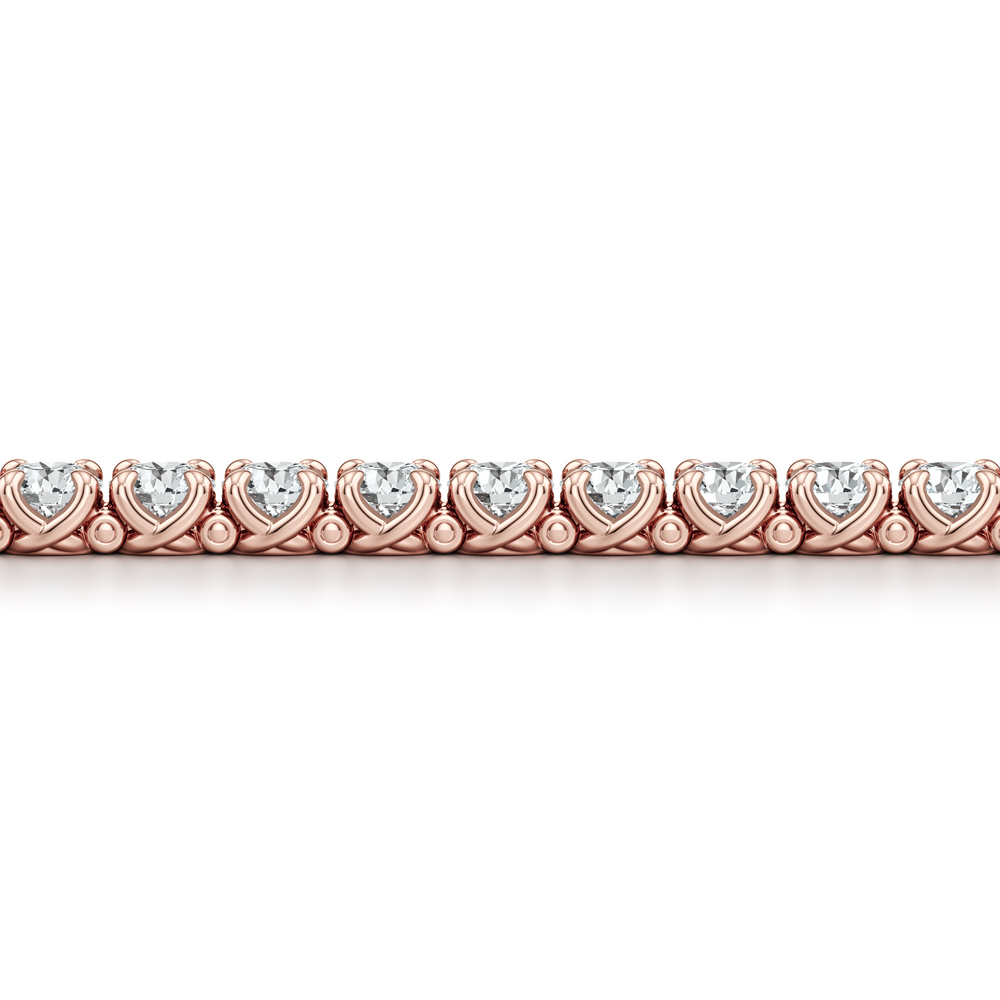 Elle Round Brilliant Lab Diamond Tennis Bracelet image 12