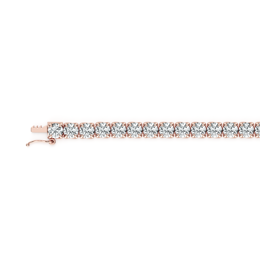 Elle Round Brilliant Lab Diamond Tennis Bracelet image 14