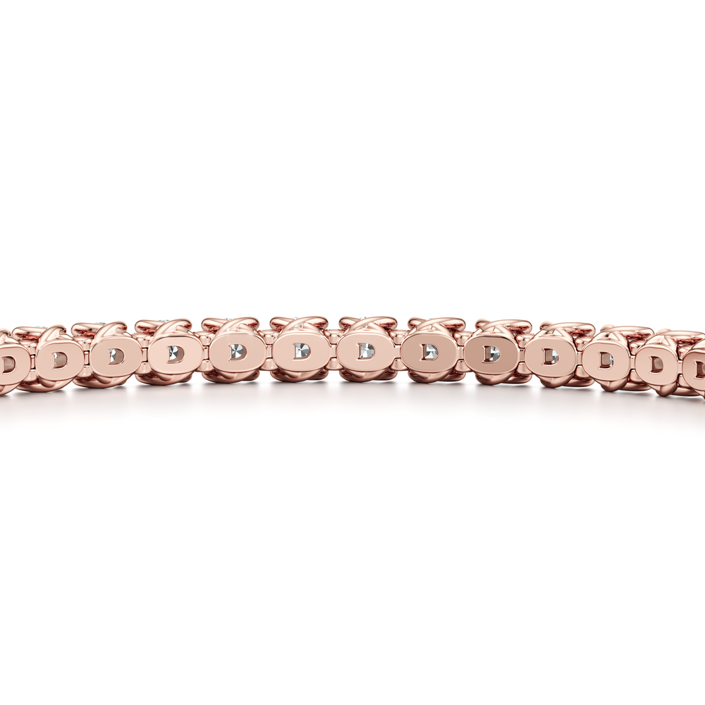 Elle Round Brilliant Lab Diamond Tennis Bracelet image 15