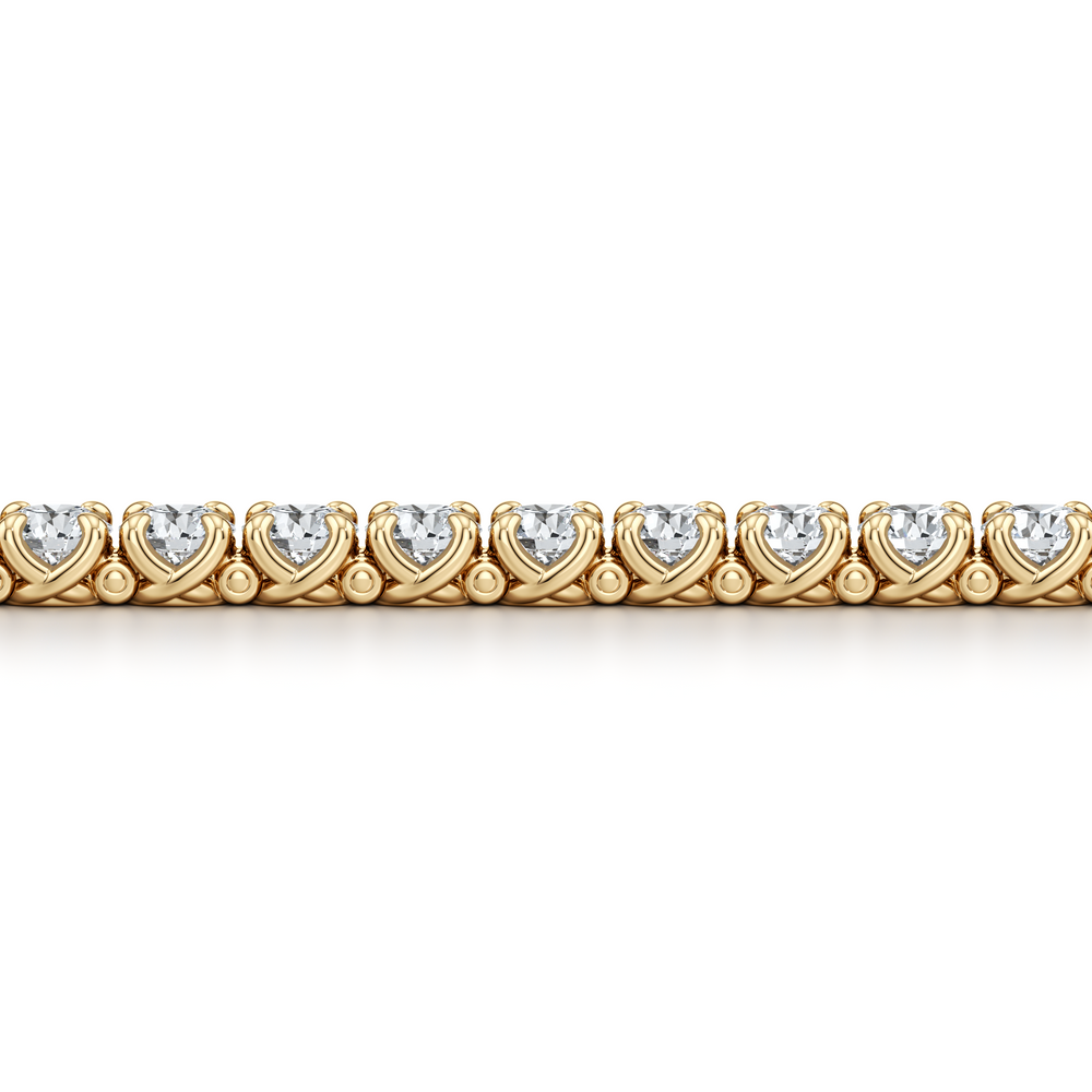 Elle Round Brilliant Lab Diamond Tennis Bracelet image 7